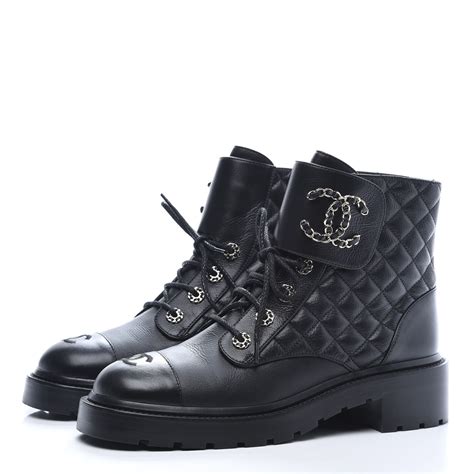 chanel combat boota|chanel quilted combat boots.